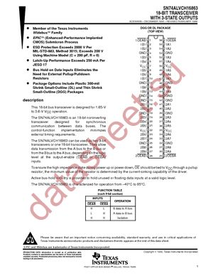 74ALVCH16863DLRG4 datasheet  